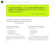 Tablet Screenshot of oauth.net